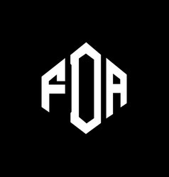 Fda Letter Logo Design With Polygon Shape