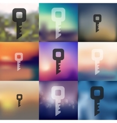 Key Icon On Blurred Background