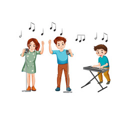 Music Band Kids Cartoon