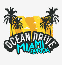 Ocean Drive Miami Beach Florida Summer Poster