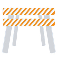 Road Barrier On A White Background