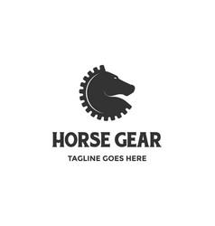 Simple Horse Stallion Head With Gear Cog Machine