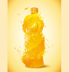 Orange Juice In Bottle Shape