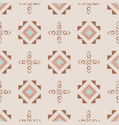 Aztec Ethnic Seamless Pattern With Blocks Simple