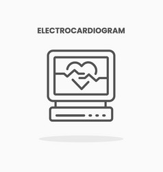 Electrocardiogram Icon Line