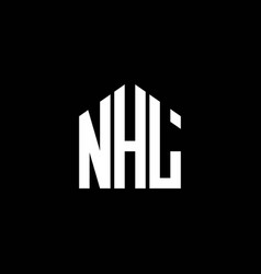 Nhl Letter Logo Design On Black Background