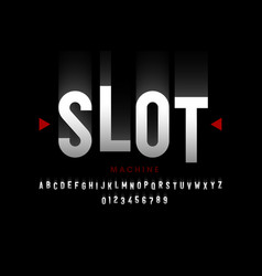 Slot Machine Style Font Alphabet Letters