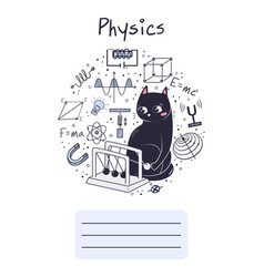 Workbook Cover For School Subject Physics