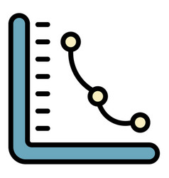 Credit Score Graph Icon Color Outline