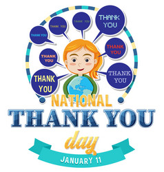 Happy National Thank You Day Banner