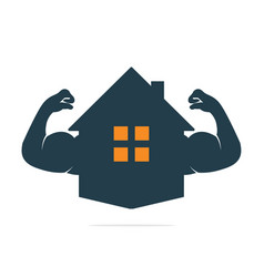 Muscular Arm And House Logo Design