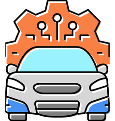 Automatic Car System Color Icon