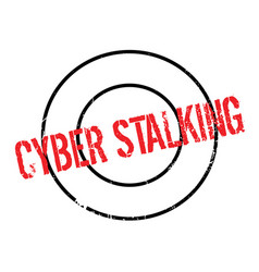 Cyber Stalking Rubber Stamp