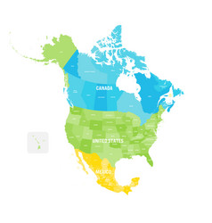 Political Map Of North America