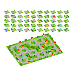 Set 3d Isometric Tileset For Creating Video