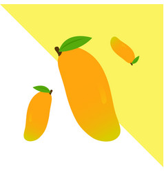 Mango Icon On Yellow White Background