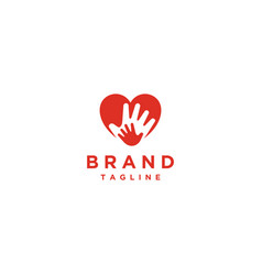 Two Hands On Heart Icon Logo