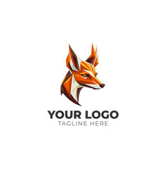 Wild Wolf Fox Head Logo