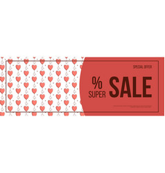 Banner Design For Retro Happy Valentines Day With