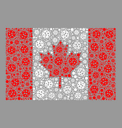 Covid19 Canada Flag - Mosaic With Covid-2019 Virus