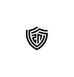 Nz Geometric Line Shield Logo Initial Concept