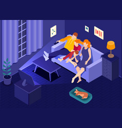 Online Cinema Isometric Composition