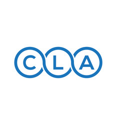 Cla Letter Logo Design On White Background