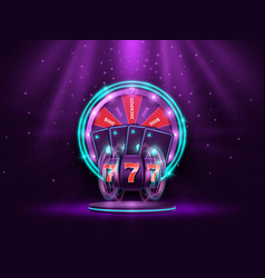 Neon Jackpot Machine Casino Slot Win Game Spin