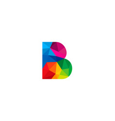 B colorful letter logo icon design Royalty Free Vector Image