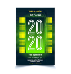 Green Neon New Year Poster Template