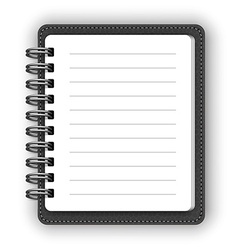 Leather notebook Royalty Free Vector Image - VectorStock