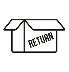 Return Goods Box Icon Outline Parcel