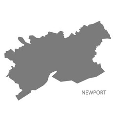 Newport Wales Map Grey