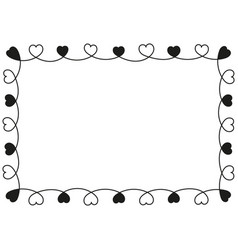 Decorative Frame With Alternating Hearts