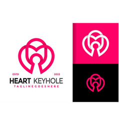 Heart Keyhole Modern Logo Design