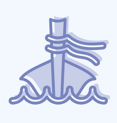 Icon Long Tail Boat Related To Thailand Symbol