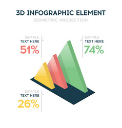 Isometric 3d Chart Triangle Pyramid Diagram