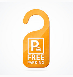 Realistic Detailed 3d Free Parking Sign Tag