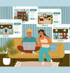 Couple Searching House For Rent Online Real