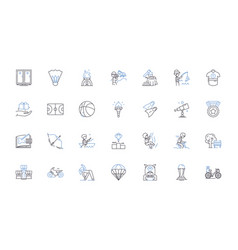 Extracurricular Activities Line Icons Collection