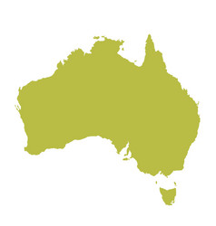 Map Of Australian Sign Silhouette World