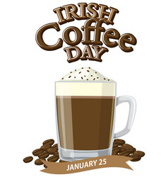 National Irish Coffee Day Banner Design