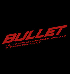 Bullet Font Alphabet Letters Speed Race Logo