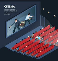 Cinema Theater Isometric Background