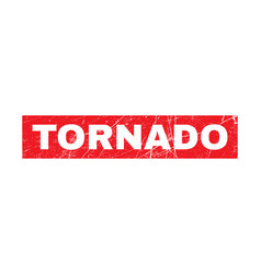 Tornado Red Rubber Stamp Over A White Background