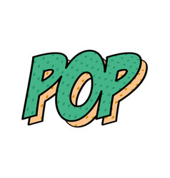 Pop Art Green Lettering