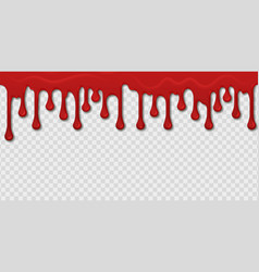 Blood Seamless Pattern Realistic Red Paint Drops