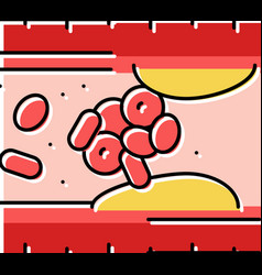 Clot Blood Vessel Vein Color Icon