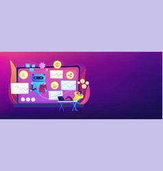 Crypto Trading Bot Concept Banner Header