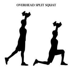 Overhead Split Squat Exercise Strength Workout